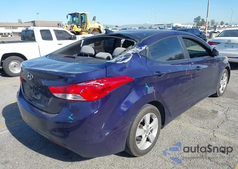 2013 Hyundai Elantra Gls from USA, damaged, VIN 5NPDH4AE9DH449388